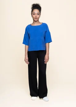 Blouse en tencel | bleu "maitia shirt - indigo blue"