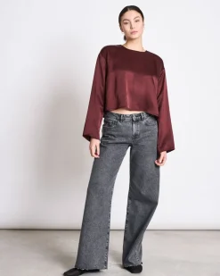 Blouse en viscose circulose® | orange "yame - intense rust"