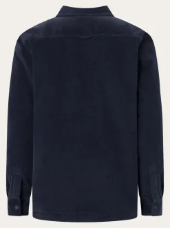 Blouson velours en coton bio et matière recyclée | marine 