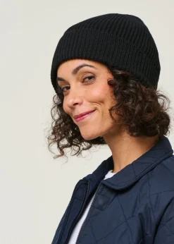 Bonnet en laine mérinos recyclée | noir