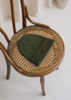 Bonnet en laine mérinos recyclée | olive