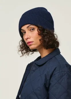Bonnet en laine mérinos recyclée | marine