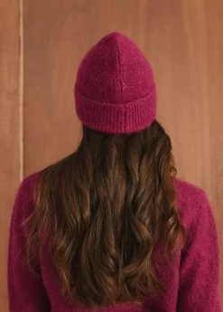 Bonnet en mohair certifié | framboise 