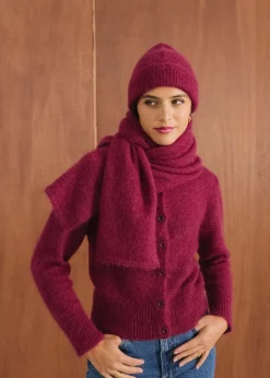 Bonnet en mohair certifié | framboise 