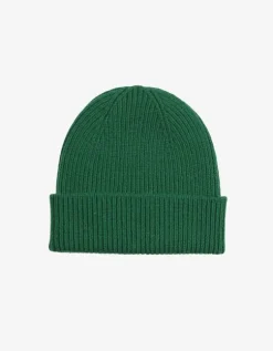 Bonnet vert en laine mérinos recyclée - merino wool beanie kelly green
