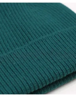 Bonnet vert turquoise en laine mérinos recyclée - merino wool beanie ocean green