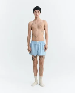 Boxer en coton biologique | bleu