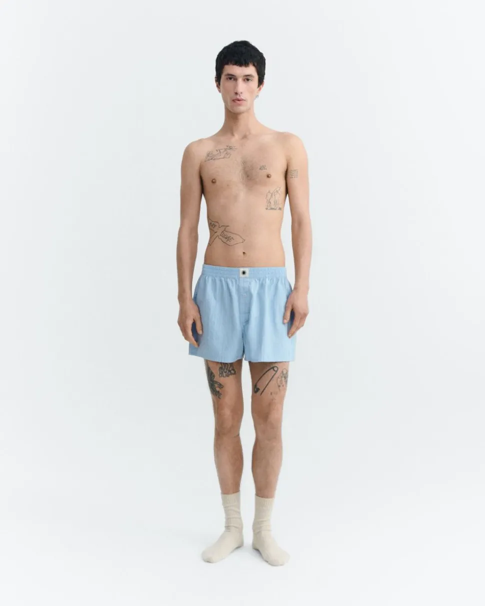 Boxer en coton biologique | bleu "skyway boxer - blue"