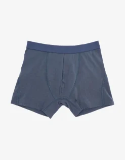 Boxer uni en coton bio | bleu "petrol blue"