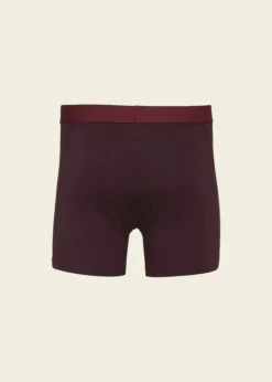 Boxer uni en coton bio | bordeaux "oxblood red"