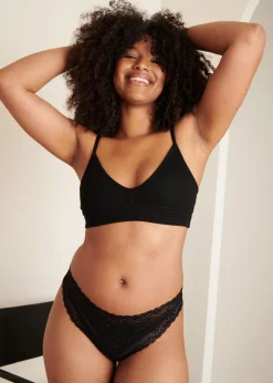 Brassiere en coton bio | noir