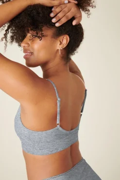 Brassière coton bio | gris chiné
