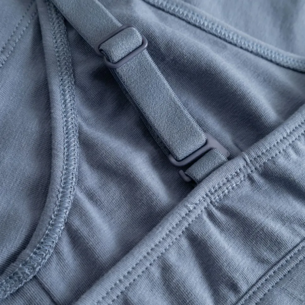 Brassière en coton bio et tencel | bleu "soft bra junsele steel blue - stonewash"