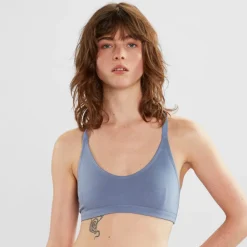 Brassière en coton bio et tencel | bleu