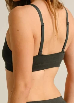Brassière en coton bio et tencel | vert "soft bra junsele dark green - pine grove"