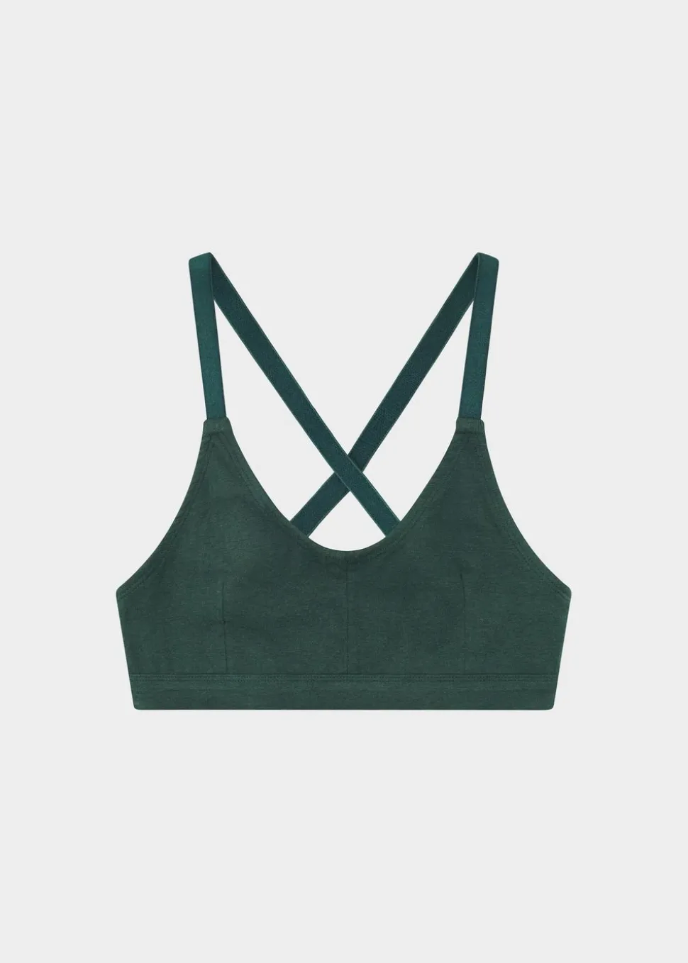 Brassière en coton bio et tencel | vert "soft bra junsele dark green - pine grove"