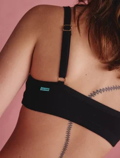 Brassière en coton bio | noir "mina noir ebène"