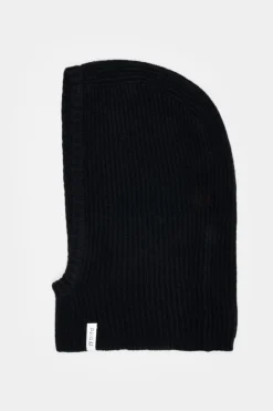 Cagoule en cachemire recyclé | noir "marika - nero ardesia"