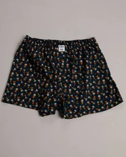Caleçon en coton bio | motifs "astronaut peanuts boxers navy"