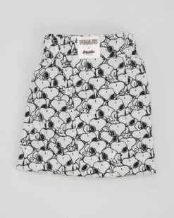 Caleçon à imprimés en coton bio | blanc "peanuts b&w cotton boxers ecru"