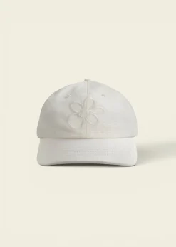 Casquette en coton bio | blanc "flower classic cap - natural white"