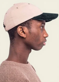 Casquette en coton biologique | beige et vert "casquette six pannel stanton vert - green"