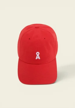Casquette en coton biologique | rouge "yenaas bold - coral blush"