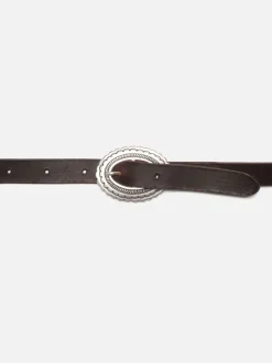 Ceinture en cuir au tannage végétal | marron