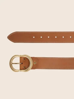Ceinture en cuir certifié à tannage végétal | cuir naturel "honfleur"