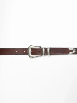 Ceinture en cuir tannage végétal | marron