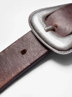 Ceinture en cuir tannage végétal | marron