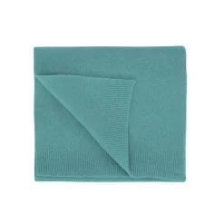 Écharpe en laine mérinos recyclée | blue merino wool scarf - teal blue