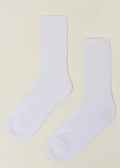 Chaussettes en coton bio | blanc