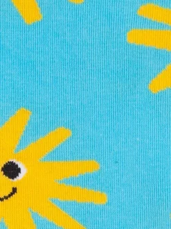 Chaussettes en coton bio | bleu "smiling bright"