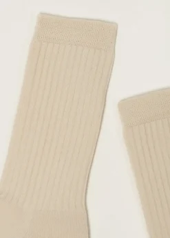 Chaussettes en coton bio | écru