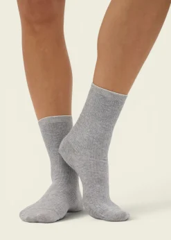 Chaussettes en coton bio | gris - heather grey