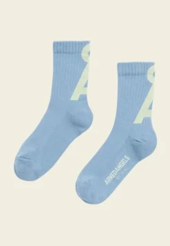 Chaussettes en coton biologique | turquoise "saamus short - pigment blue-green ash"