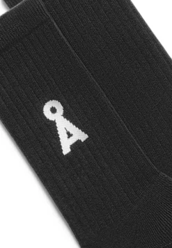 Chaussettes en coton biologique | noir "saamus bold - black"