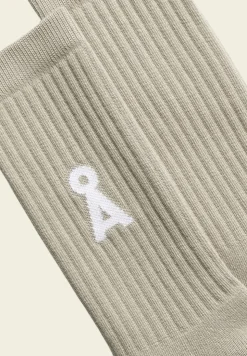 Chaussettes en coton biologique | vert pâle "saamus bold - light sage"