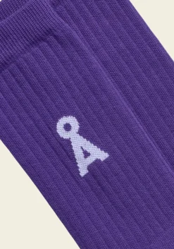 Chaussettes en coton biologique | violet "saamus bold socks w"