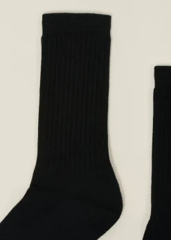 Chaussettes en coton bio | noir