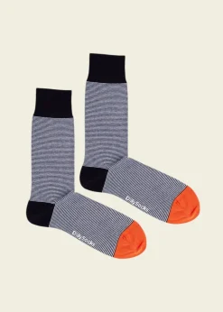 Chaussettes en coton bio | rayé "nightfall stripes"