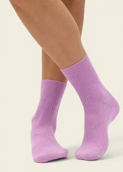 Chaussettes en coton bio | rose "women classic organic sock - cherry blossom"