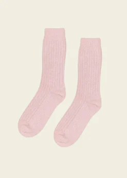 Chaussettes en laine mérinos recyclée | rose "faded pink"