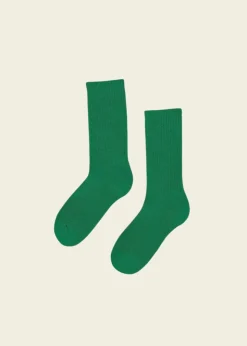 Chaussettes hautes en coton bio | vert "kelly green"