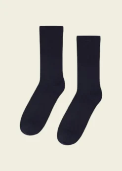 Chaussettes hautes en coton bio | marine "navy blue"