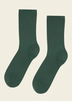Chaussettes hautes en coton bio | vertes "emerald green"