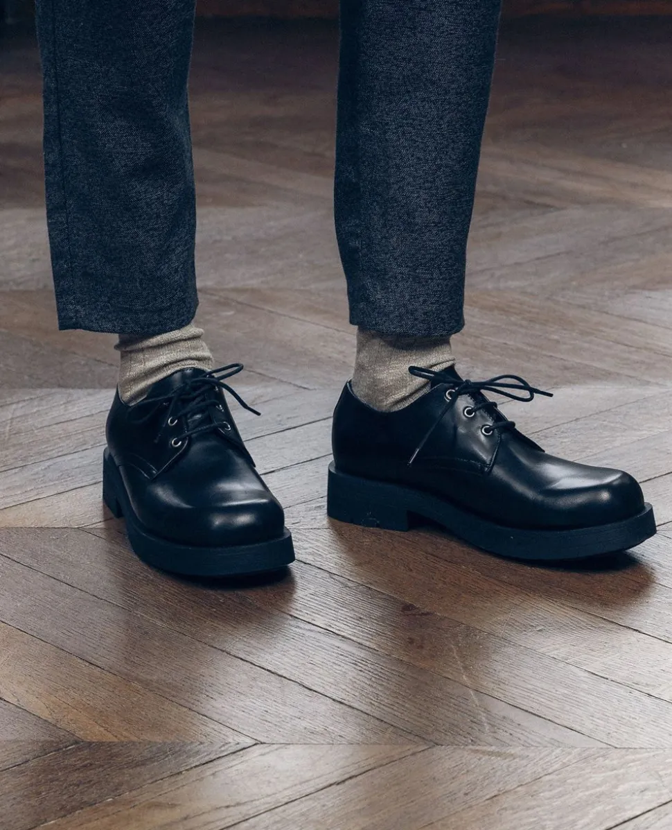 Chaussure made in france en cuir certifié | noir "chemin b2 noir"