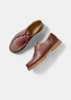 Chaussures en cuir certifié | marron "ollie moc toe - brown leather"