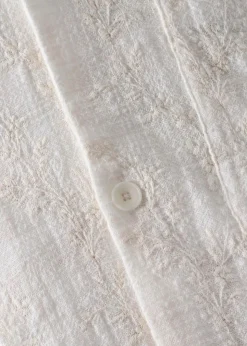 Chemise brodée en coton bio | blanc 